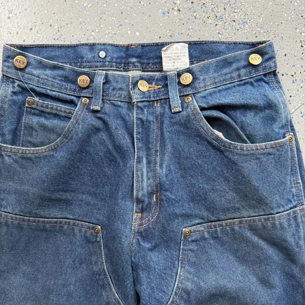 Key Double Knee Denim Work Pants